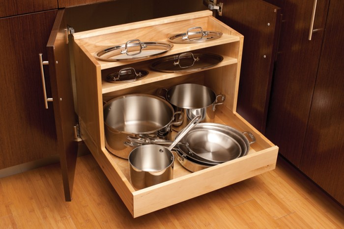 Kitchen storage solutions for pots and pans