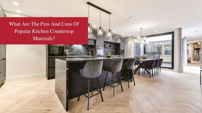 Kitchen countertop materials pros and cons comparison