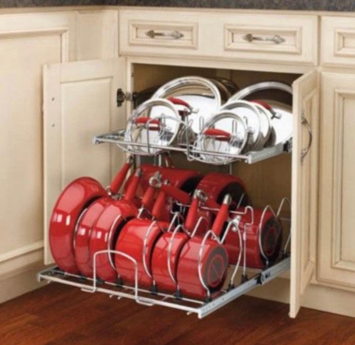 Kitchen storage solutions for pots and pans