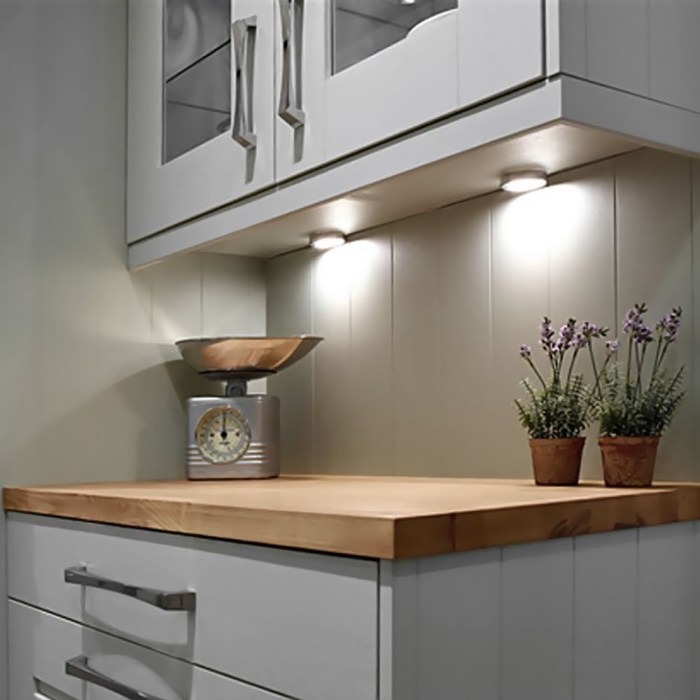 Kitchen lighting options for under cabinet spaces